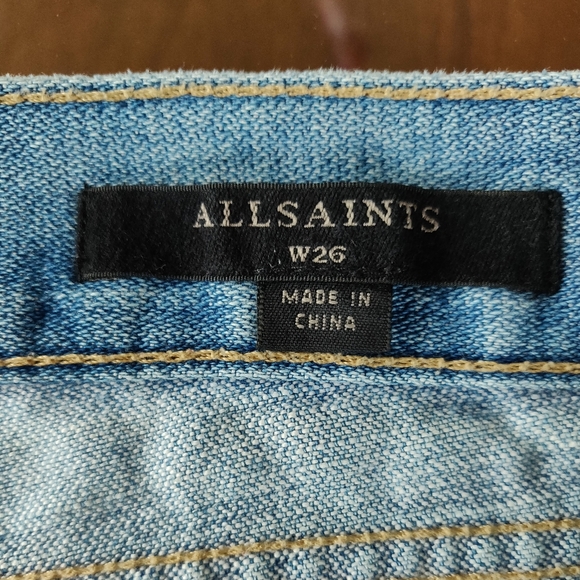 ALL SAINTS RELAXED MID RISE BIRD EMBROIDERED JEANS - Picture 8 of 14